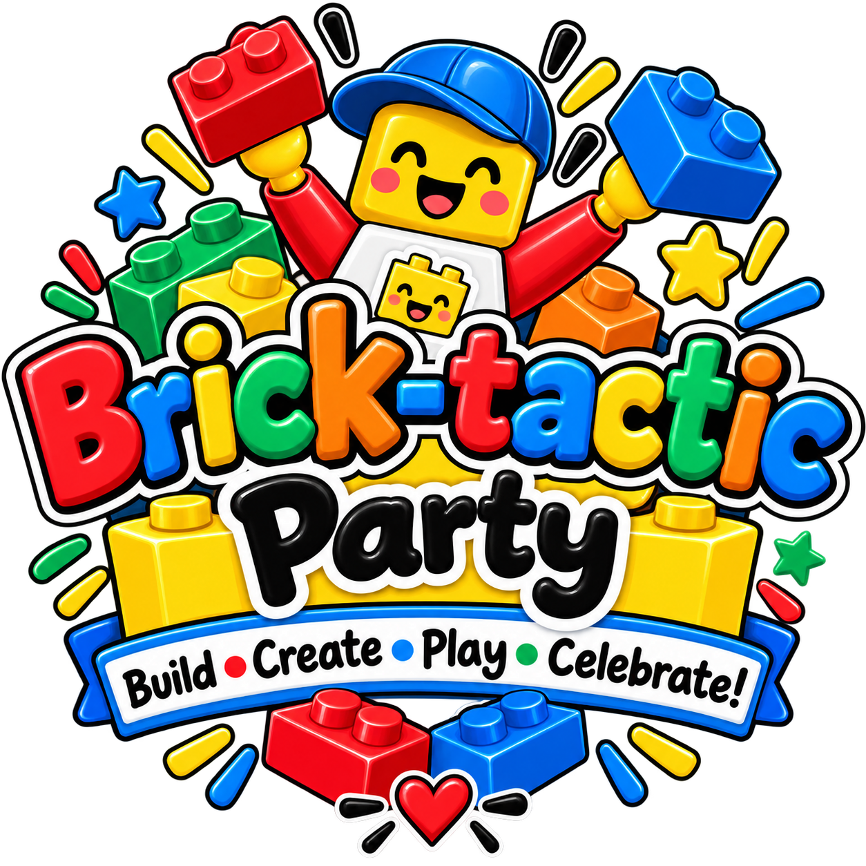 Playful children’s party graphic
